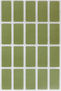 Royal Green Olive Rectangle Sticker Colored File Stickers 1.57 inch x 0.75 inch (40mm x 19mm - 2000 Pack