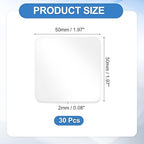 uxcell 30Pcs Double Sided Adhesive Pads, 1.97" x 1.97" Clear Removable Heavy Duty Mounting Tape Picture Hanging Sticky Adhesive Pad for Wall, Poster Picture, DIY Craft