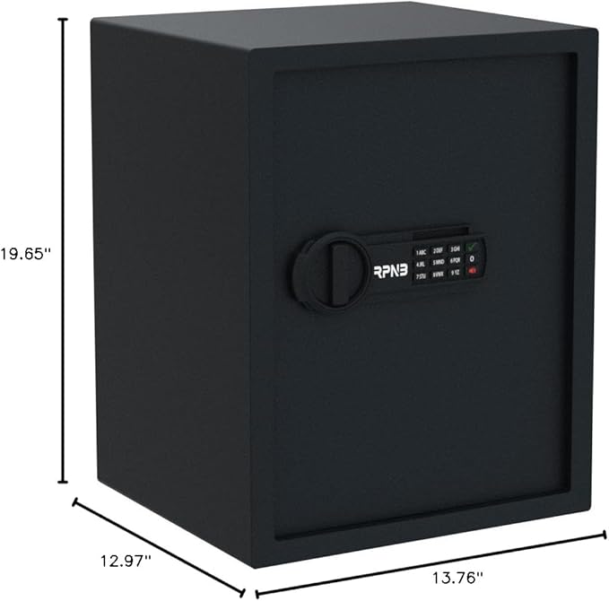 RPNB Deluxe Safe and Lock Box,Digital Keypad Safe Box,Steel Alloy Small Safes, Keypad Lock,Perfect for Home Office Hotel Business Jewelry Cash Use Storage,1.8 Cubic Feet