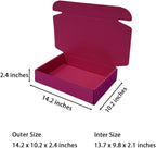 20 Pcs 14.2 x 10.2 x 2.4 inches Larger Size Shipping Boxes for Small Business Cardboard Corrugated Mailer Boxes for Shipping Packaging Holidays Craft Gifts Giving Products (Cranberry)
