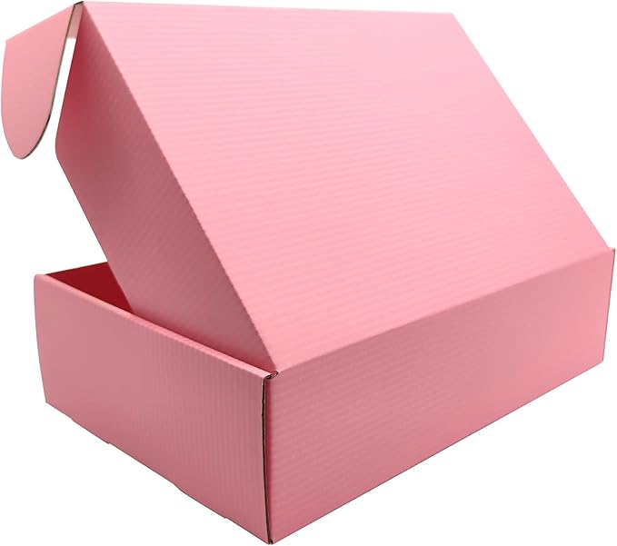 Pink Shipping Boxes for Small Business Pack of 20-12x8x3 inches Cardboard Corrugated Mailer Boxes for Shipping Packaging Craft Gifts Giving Products