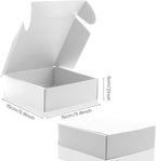 Cardboard Boxes Shipping Boxes,15 Pack Recyclable Corrugated Cardboard Box Small Mailing Storage Gift Boxes for Shipping, Mailing, Gifts Packaging, 6x6x2" (White)
