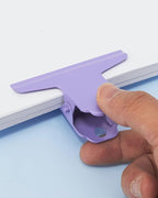 2PCS Extra Large Binder Clips Metal Bulldog Clips Large Paper Clamps Holder Chip Clips for Home School Office Drawing Bag Purple 4inch
