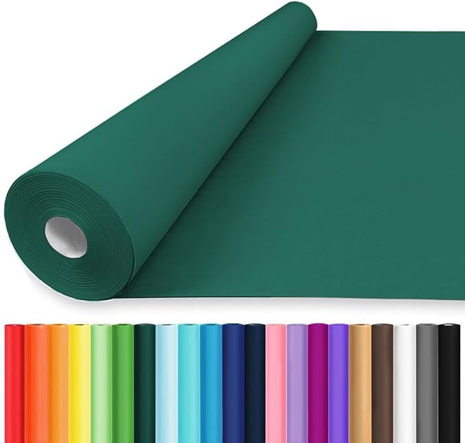 Vanhench 30"×1200" Green Wrapping Paper Roll, Craft Color Bulletin Board Paper for Christmas/Wedding/Birthday/Holiday/Mother's Day Gifts Wrapping, Art & Bulletin Board Paper