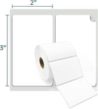 Compatible Thermal Labels Replacement for Zebra (【3" x 2"】 12 Rolls/9000Labels)