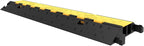 VEVOR 4 Pack Rubber Cable Protector Ramp 2 Channel Heavy Duty 66,000LB Load Capacity Cable Wire Cord Cover Ramp Speed Bump Driveway Hose Cable Ramp Protective Cover