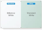 MaxGear Glass White Board 72x48 Inches Brilliance White Magnetic Dry Erase Board Wall Mounted Whiteboard, Large Frameless Whiteboard with 1 Eraser,3 Markers and 6 Magnets for Office, School, Home