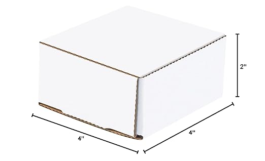 BOX USA Shipping Boxes Small 4"L x 4"W x 2"H, 50-Pack | Corrugated Cardboard Box for Packing, Moving and Storage