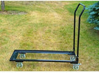 TentandTable Black Folding Chair Cart Rolling Push Dolly, Commercial Grade Steel Frame, Storage Capacity 50 Chairs
