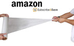 APQ 4 rolls of Cast Hand Stretch Film 12" x 1500'. Hand Stretch Wrap, 80 Gauge Thickness. Excellent Tear Resistance. Clear Residue Free Film for Moving, Shipping, Wrapping. Industrial Grade Cast Film.