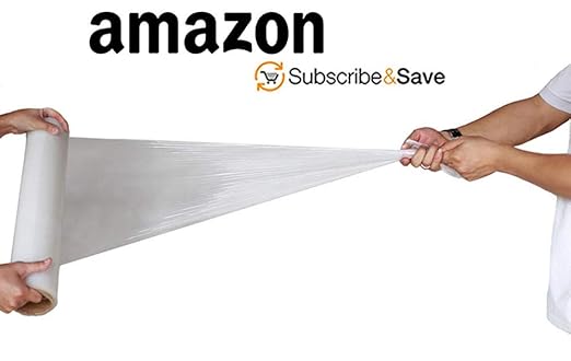 APQ 4 rolls of Cast Hand Stretch Film 12" x 1500'. Hand Stretch Wrap, 80 Gauge Thickness. Excellent Tear Resistance. Clear Residue Free Film for Moving, Shipping, Wrapping. Industrial Grade Cast Film.
