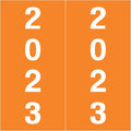 2023 Year Stickers, Doctor Stuff 2023 Chart Stickers, Orange Colored, IFC Style, USA Made Year Labels for X-Ray Jackets, 500/Roll, 1 Roll, 1-7/8" x 1-7/8"