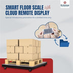 Industrial Floor Scales, 48"x48" 10000lbx1lb Accurate Pallet Scale with Smart Digital Indicator, Heavy-Duty Shipping Scale for Postal Luggage Shipping Mailing Weighing (4'x4')