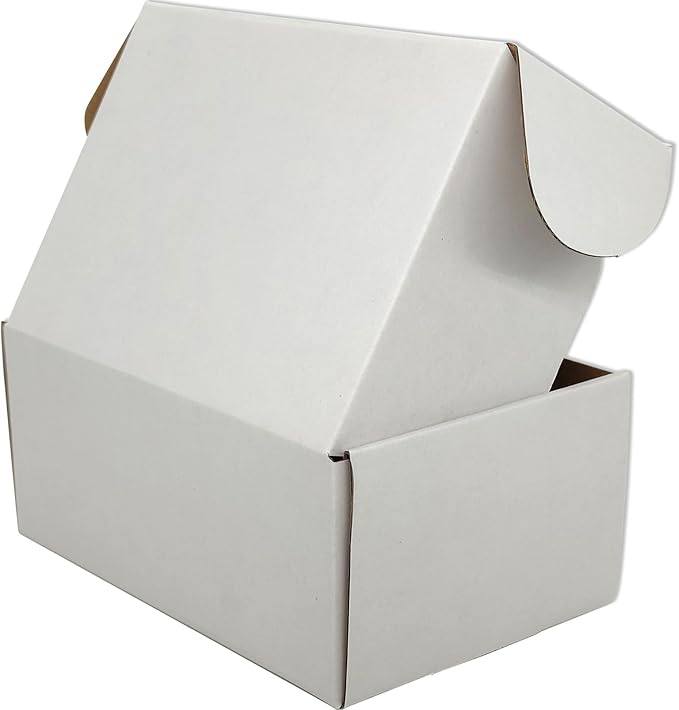 Small White Shipping Boxes for Small Business Pack of 25-9x6x3 inches Cardboard Corrugated Mailer Boxes for Shipping Packaging Craft Gifts Giving Products