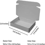 30 Pcs 9.8 x 7.9 x 2.8 inches Shipping Boxes for Small Business Cardboard Corrugated Mailer Boxes for Shipping Packaging Holidays Craft Gifts Giving Products (Gray, 9.8 x 7.9 x 2.8")