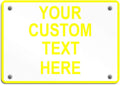 Aluminum Weatherproof Metal Sign Multiple Sizes Custom Personalized Text Here White Yellow Caution Horizontal Street Signs 10x7Inches