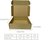Rong Yang Tong 13x11x5 Inch Set of 18 Pack Brown Corrugated Shipping Boxes - Cardboard Boxes for Mailing, Packing and Literature Mailer Boxes, Small Business Mailing Boxes Bulk