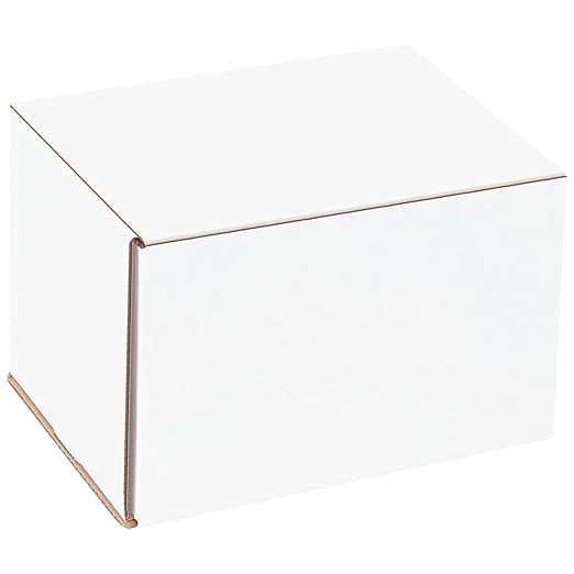Box USA BM755 7"L x 5"W x 5"H, White (Pack of 50)