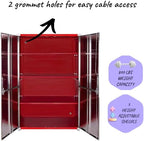 Heavy Duty Storage Solid Stainless Steel Cabinet with Lockable, Adjustable Shelf, Metal Garage Organizer (Red, 48" W x 24" D x 72" H)