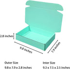 30 Pcs 9.8 x 7.9 x 2.8 inches Shipping Boxes for Small Business Cardboard Corrugated Mailer Boxes for Shipping Packaging Holidays Craft Gifts Giving Products (Mint green, 9.8 x 7.9 x 2.8")
