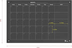 TOWON 47 x 35 Inch Glass Dry Erase Board Reminder, Magnetic Whiteboard Calendar Yearly, Monthly Planner Set for Office, Kitchen and School, Black