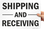 SmartSign-S-5803-AL-14 "Shipping And Receiving" Sign | 10" x 14" Aluminum - Black on White