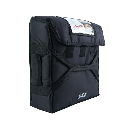 Insulated Food Delivery Bag Pizza Delivery Bags Professional Pizza Warmer Carrier Bags Moisture Free for Three 16" Pizza (PB03-0016-Black)