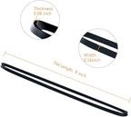 Coopay 180 Pieces Large Rubber Bands Bulk, 8 Inches Heavy Duty Strong Elastic Bands for Office Supply School Home, Securing Trash Can Garbage Cans, File Folders (Black)