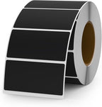 Black Color Coding Labels 1 × 2 Inches Self-Adhesive Vinyl Rectangle Stickers Waterproof Name Tags Removable Roll for Office School Home 500 PCS