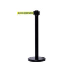 VIP Crowd Control Retractable Belt Queue Safety Stanchion Barrier Set, 36" Ht, 78" Caution Belt + Wall Bracket (6 Posts Belt+SFrame+WBracket) …
