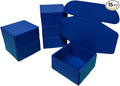 15 Pcs 6 x 6 x 3 inches Corrugated Cardboard Gift Boxes Recyclable Shipping Boxes for Mailing & Holidays, Wedding, Birthday, Gifts Packaging (Industrial Blue, 6 x 6 x 3")