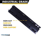 Kable Kontrol Atlas Heavy Duty Cable Protector Ramp - 2 Channel Bulk Wholesale Pallet - 10 Pcs - 40” Long Black & Yellow - 24,000 Lbs Capacity - Rubber Speed Bump Wire Protector Cord Cover - CP9987