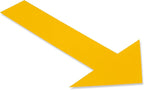 Mighty Line Solid Arrows Directional Sticker Sign Floor Marking Tape for Safety, Caution, Warning, Heavy-Duty, Peel and Stick, Adhesive, Industrial Quality, Yellow, 10" by 6", Pack of 50