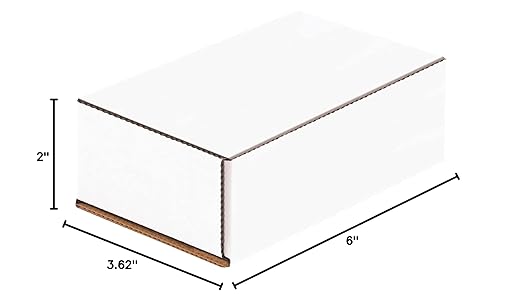 Box USA BMLRBC 6"L x 3 5/8"W x 2"H, White (Pack of 50)