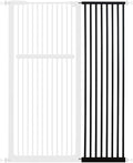 Lumizone Extra Tall Pet Gate 55.12" High Pressure Mounted 16.73" Wide Extension kit 1.37" Gap (16.73" W, Black)