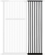 Lumizone Extra Tall Pet Gate 55.12" High Pressure Mounted 16.73" Wide Extension kit 1.37" Gap (16.73" W, Black)