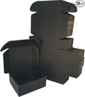 25 Pack 5x5x2'' Small Shipping Boxes, Black Corrugated Cardboard Mailers for Mailing Packaging for Small Business (BK552-25)