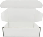 7x5x2 inch Small White Mailers Boxes Recyclable Corrugated Gift Box for Packaging Shipping Set of 10