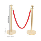 6-Post Velvet Rope Stanchions with 4 Red Ropes, Gold Stainless Steel Posts for Crowd Control with Velvet Ropes and Velvet Ropes Event & Queue Management,Party Runway Carpet