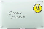 Quartet Whiteboard, Glass Dry Erase Board, Non-Magnetic, 8' x 4', Infinity Frameless Mounting, Includes Dry Erase Marker, Frosted White (G9648F)