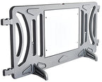 Billboard Barricade 42x96 Plastic Pedestrian Barricade- Silver