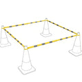 RoadHero 4 Pack 4 FT to 6.9 FT Retractable Cone Bar, Expandable Traffic Cone Bars for Parking Lots, Extendable Barricade for Road Construction, Black and Yellow, Cone Not Included