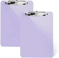 2 PCS Purple Clipboard with Pen Holder,Standard A4 Letter Size,Nursing Clip Boards 8.5x11 Heavy Duty,Low Profile Clipboards for Women Kids Teacher,School Office Home