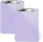 2 PCS Purple Clipboard with Pen Holder,Standard A4 Letter Size,Nursing Clip Boards 8.5x11 Heavy Duty,Low Profile Clipboards for Women Kids Teacher,School Office Home
