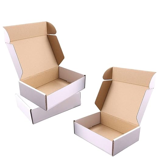 Shipping Boxes, 8"x6"x4" Which is Anti-Impact Come with Exquisite Sealing Label.Suitable E-Commerce Packaging, Shipping Packaging.