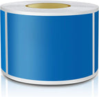 Blue Rectangle Sticker Labels 3×2 Inch Vinyl Stickers Color Coding Name Tags Roll Removable Waterproof 300 per Dispenser Box