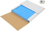25 Packs White Vinyl Record LP Shipping Mailer Boxes, 12.5in*12.5in*1in Record Mailers, Album Paper Box, Record Album Mailer
