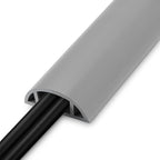 5.5FT Floor Cord Cover, Grey Soft Cable Cover Floor, Large Size Extension Cord Covers for Floor, Power Cord Protector Floor Wire Cover - Cord Channel Diameter: 0.7" (W) x 0.4" (H)