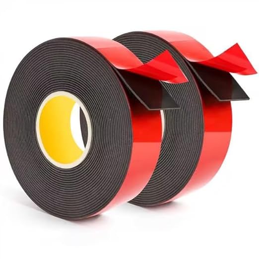 EMITEVER Double Sided Tape Heavy Duty 2 Rolls,Acrylic Foam Mounting Tape,Two Adhesive Tape,Waterproof & Strong Stick Tape,2 Strip for Home Office Decor,Black (EM023-FT25MM-16FT-US-N)