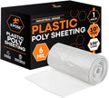 Xpose Safety Clear Plastic Sheeting – 10' x 100' Roll – Heavy Duty 6 Mil Poly Sheet – Waterproof, Dustproof, Vapor Barrier – for Construction, Painting, Industrial Use